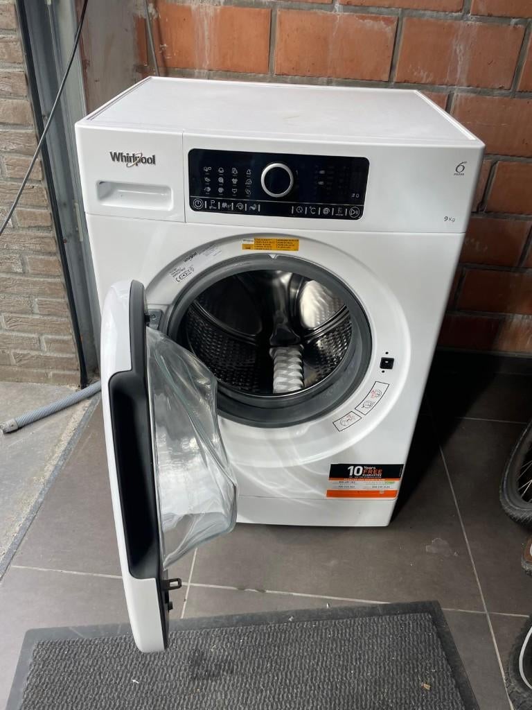 Wasmachine Whirlpool 9 kg, Elektronische apparatuur, Ophalen, 1200 tot 1600 toeren, Gebruikt, 8 tot 10 kg