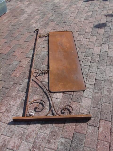 XXL smeedijzeren galgbord, Ophalen, Nieuw