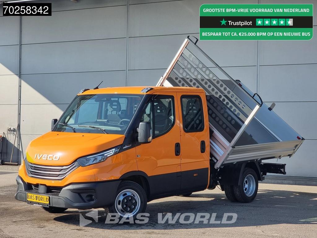 Iveco Daily 35C21 BPM VRIJ! 3-Zijdige Kipper Dubbel Cabine 2, Auto's, Bestelwagens en Lichte vracht, Stof, Euro 6, Iveco, 7 zetels