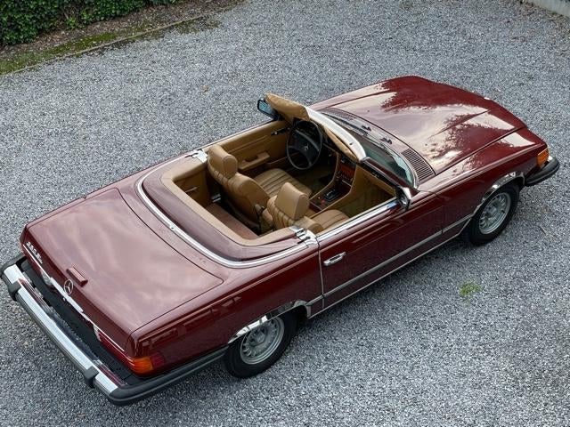 Mercedes 380 SL R107 Roadster Orient rouge 1983, Autos, Cuir, Achat, Cabriolet, Autres couleurs