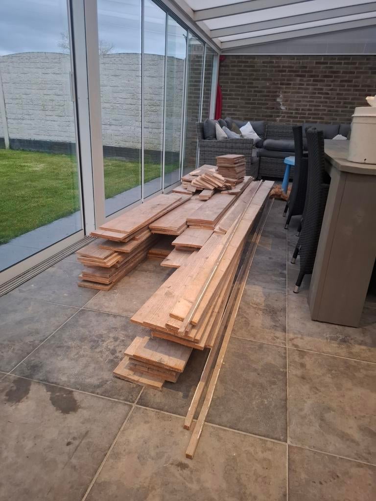 32m2 Steigerhout / Wandplanken - SPIJKERVRIJ!Mooie partij va, Ophalen