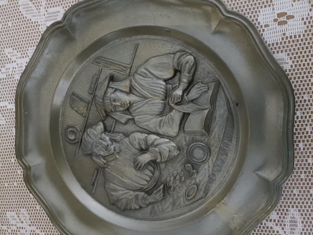 4 Antieke Borden - Zeer uniek, Antiek en Kunst, Curiosa en Brocante, Ophalen