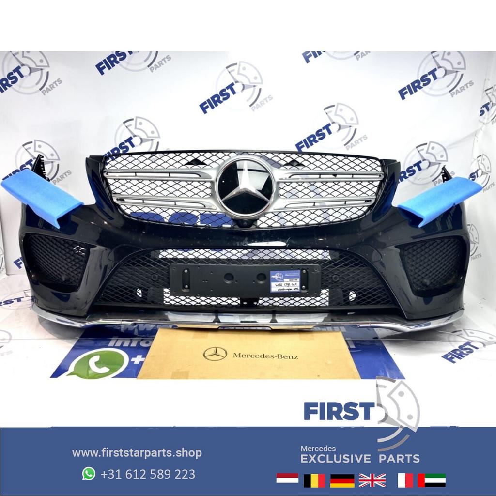 W166 GLE 43 AMG LINE VOORBUMPER COMPLEET + GRIL ZWART origin