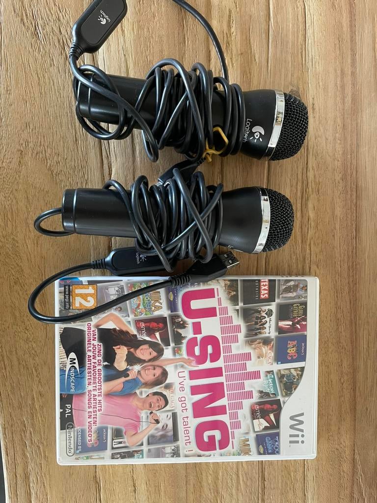 U-Sing met 2 microfoons Wii, Games en Spelcomputers, Games | Nintendo Wii, Muziek, Gebruikt, 2 spelers, Ophalen of Verzenden