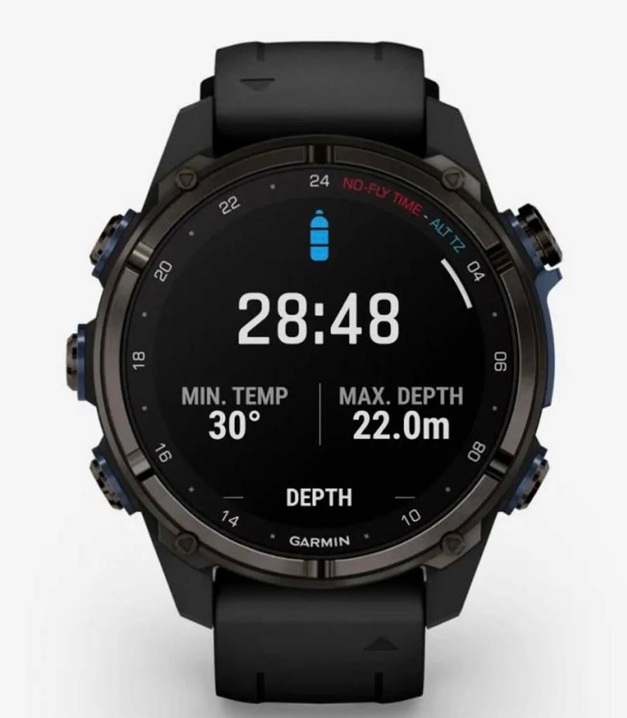 Garmin MK3i duikhorloge titanium 43 mm, Handtassen en Accessoires, Ophalen, Zwart, Zo goed als nieuw, Hoogte