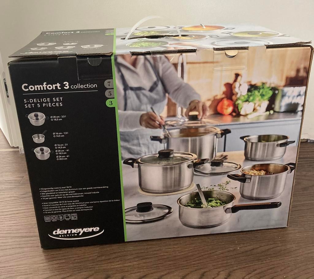 Demeyere 5delig kookpottenset, Ophalen, Nieuw