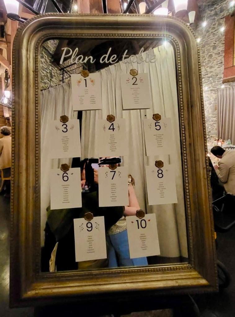 Plan de table - Miroir, Antiquités & Art, Enlèvement