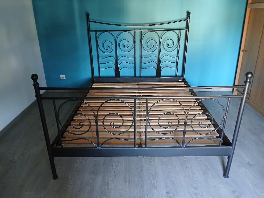 Tweepersoonsbed, Ophalen, Gebruikt, Zwart, Tweepersoons