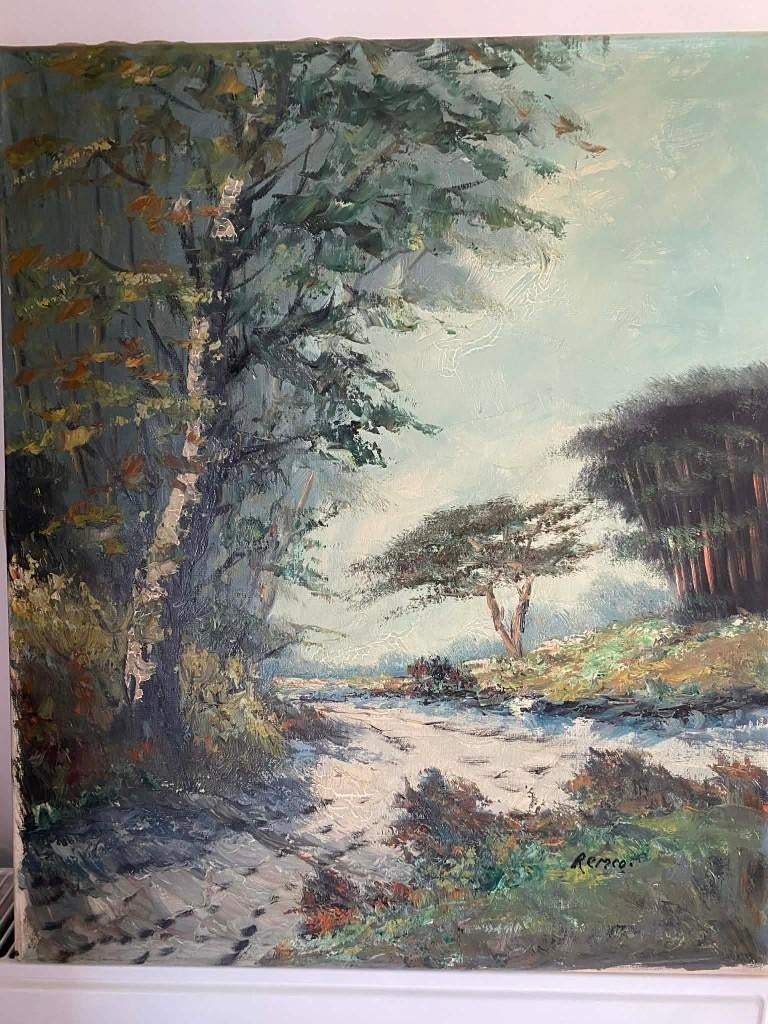 Schilderij De Heide / olieverf, Antiek en Kunst, Ophalen