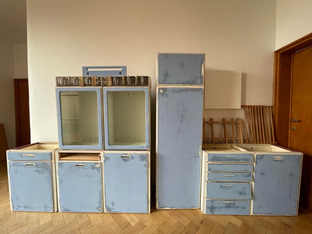 Vintage Piet Zwart Bruynzeel keuken, Huis en Inrichting, Keuken | Keukenelementen, Ophalen, Gebruikt, Overige kleuren