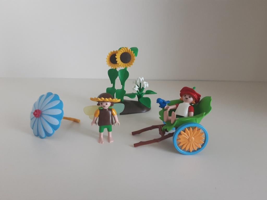 Fée des fleurs PlayMobil avec pousse-pousse - complète, Enfants & Bébés, Enlèvement ou Envoi, Comme neuf, Ensemble complet