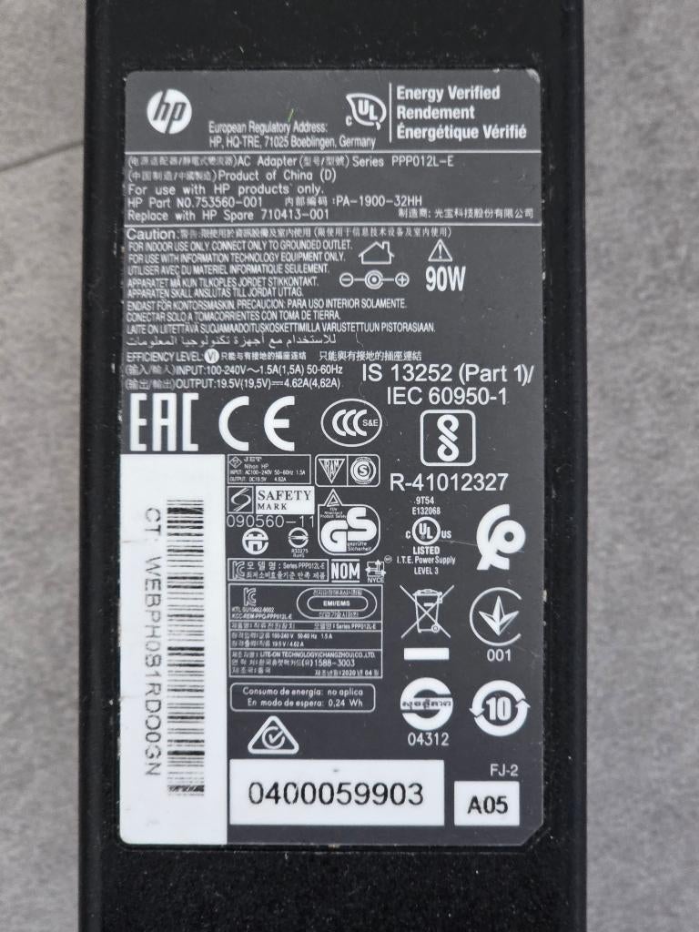 chargeur PC Hp 2 différent, Informatique & Logiciels, Enlèvement ou Envoi