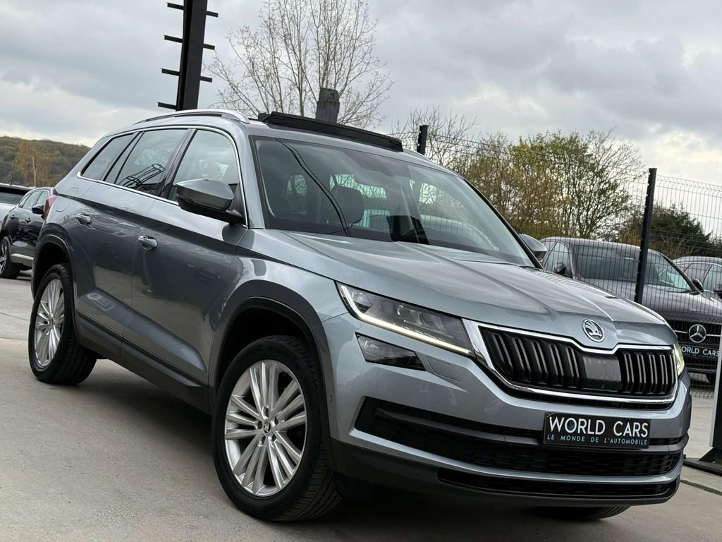 Skoda Kodiaq 2.0 CR TDi DSG TOIT PANO COCKPIT DISTRO CAM360, Auto's, Gebruikt, 4 cilinders, 7 zetels, Leder