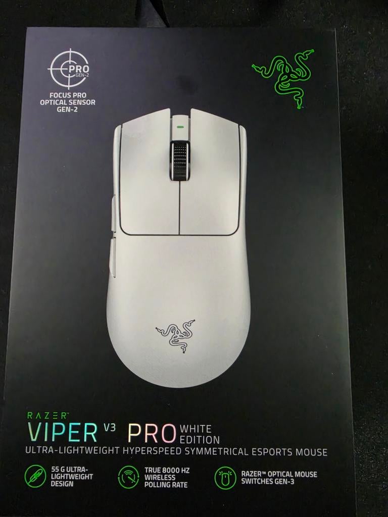 Razer viper v3 pro - heeft nog 9 maanden garantie, Computers en Software, Muizen, Ophalen
