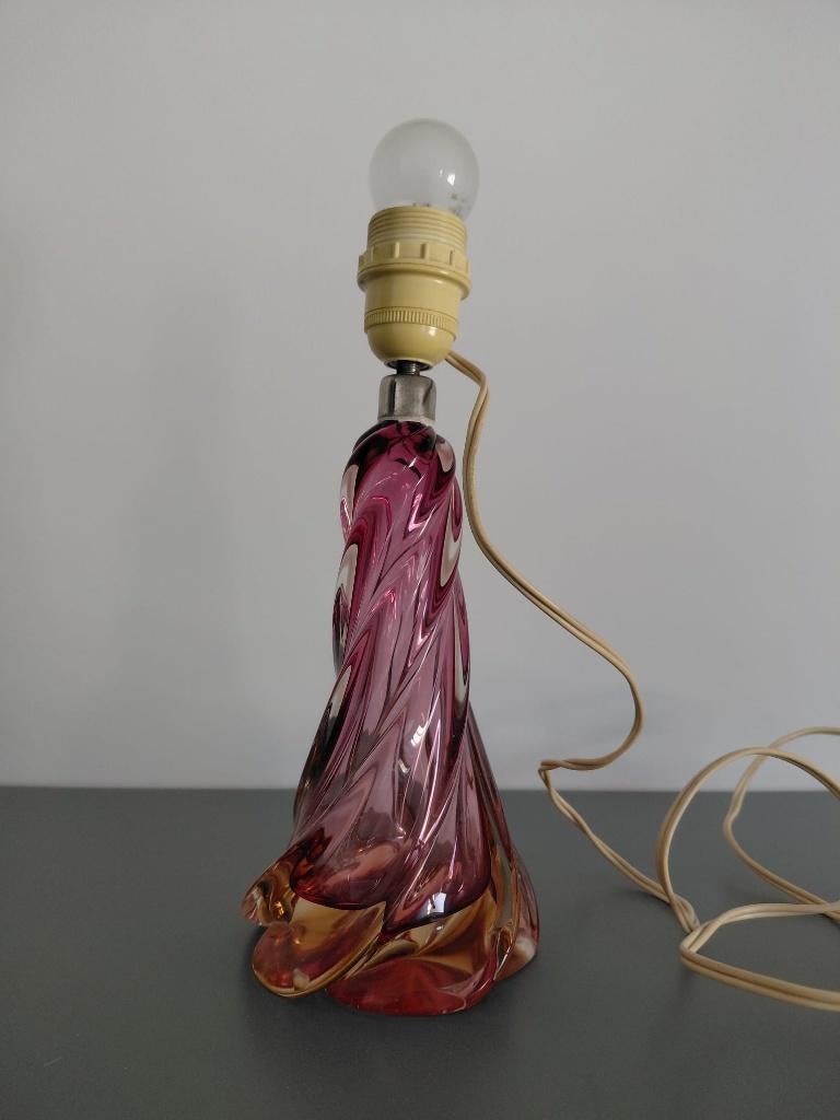 Tafellamp MURANO twisted – lila paars/oranje roze, Ophalen of Verzenden, Zo goed als nieuw, Glas, Minder dan 50 cm