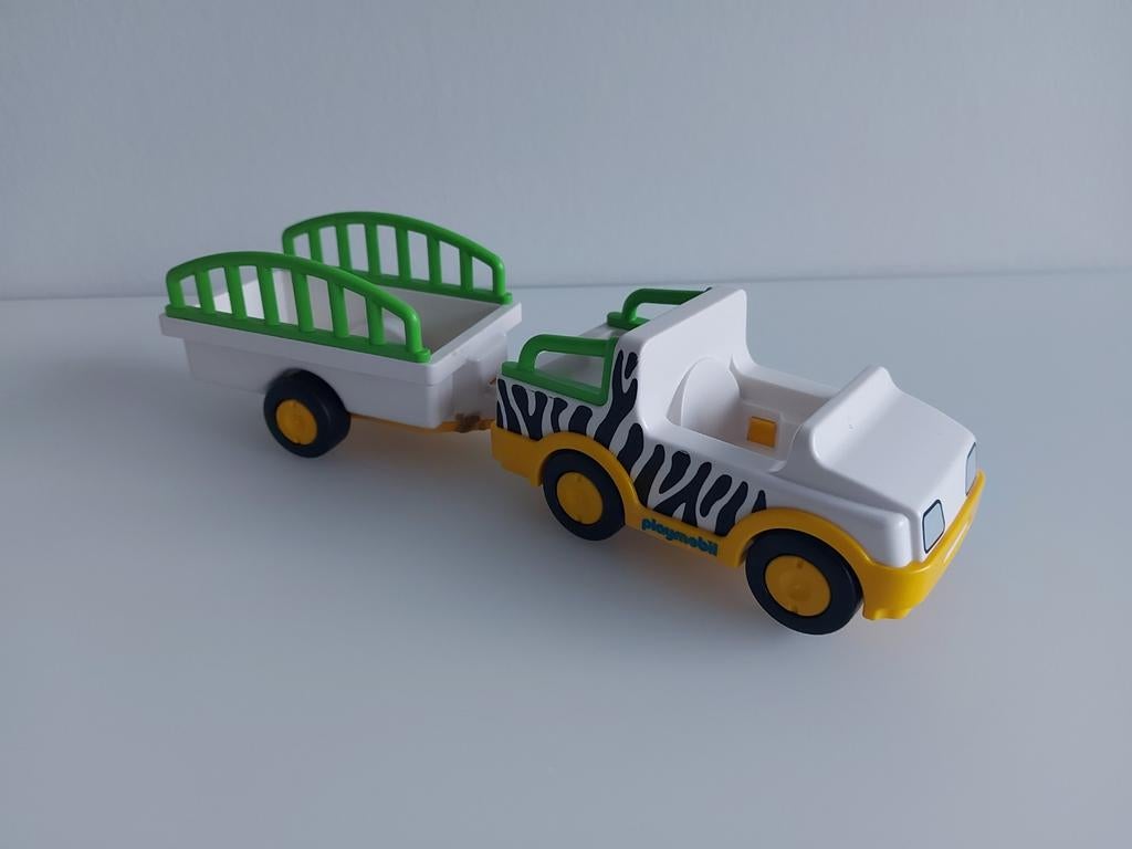 Playmobil 123 Safari voertuig met aanhangwagen, Ophalen of Verzenden, Gebruikt