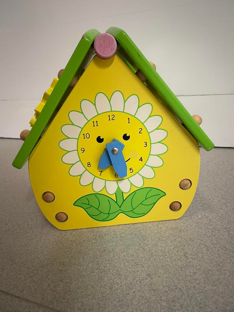 Houten vormenstoof, klokje, kistje, Kinderen en Baby's, Ophalen, Gebruikt, Overige typen