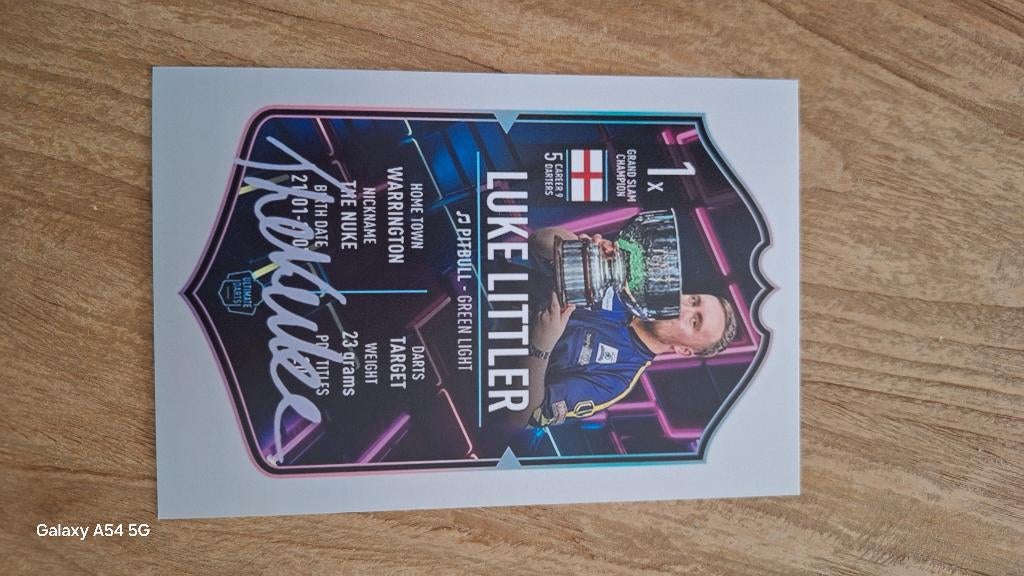 Foto Luke Littler met handtekening (print) #4 Darts, Sport en Fitness, Darts, Verzenden, Nieuw, Overige typen