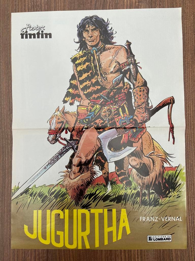 Affiche Jugurtha - Affiche Tintin, Collections, Posters & Affiches, Enlèvement ou Envoi, Comme neuf
