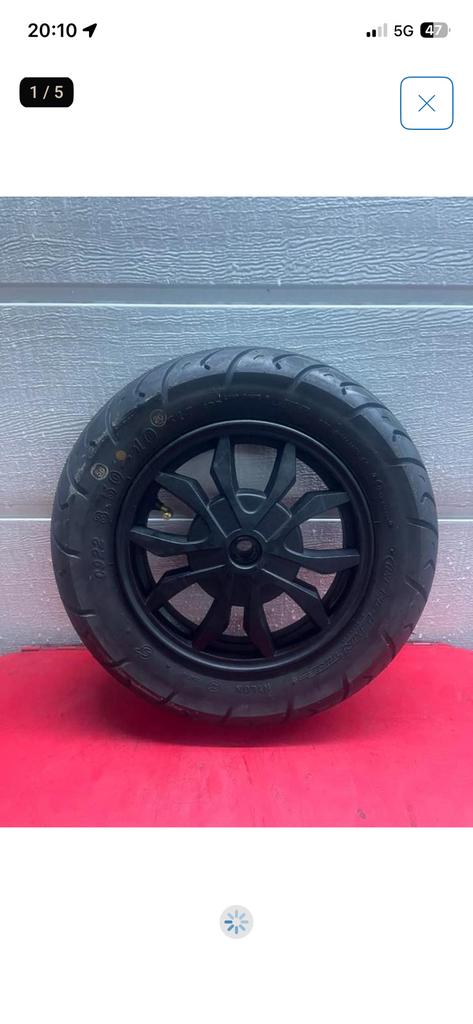 Roue arrière GY6 VX50/Riva/Toscana, etc. (VESPA LOOK), Vélos & Vélomoteurs, Pièces de cyclomoteur | Général, Comme neuf, Autres types