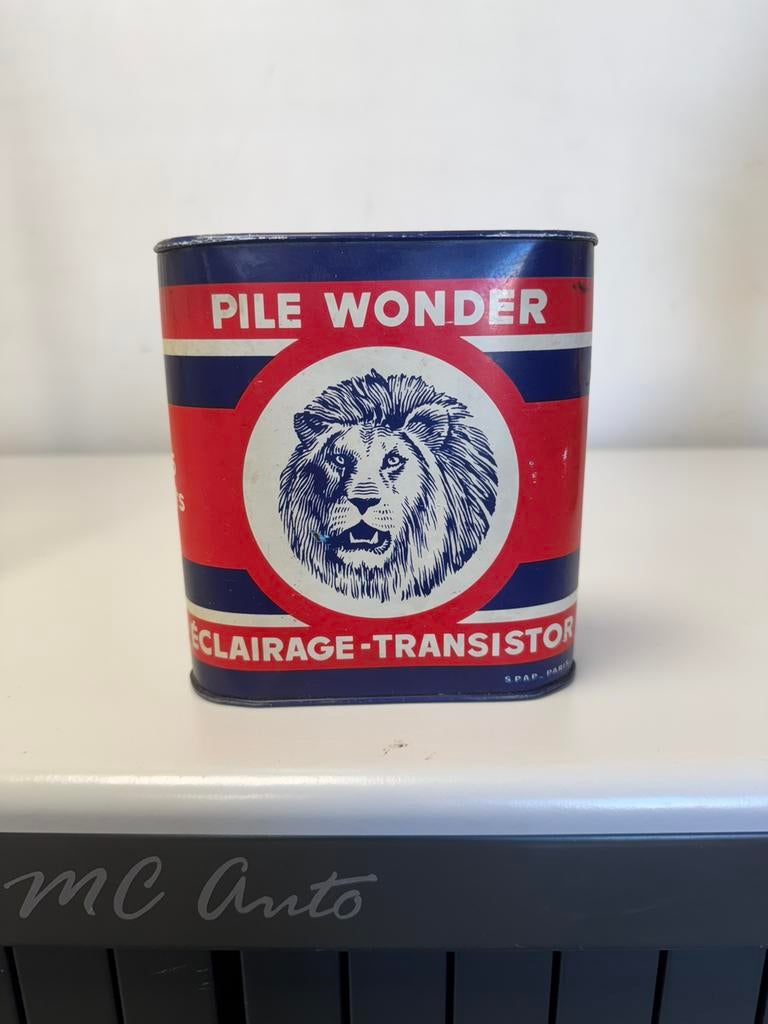 Pile Wonder reclame blik, Verzamelen, Ophalen of Verzenden, Gebruikt, Verpakking