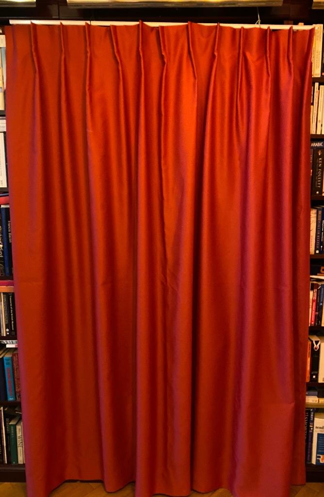 5 RIDEAUX OCCULTANTS ROUGES, Rouge, Classi, 150 à 200 cm, Comme neuf