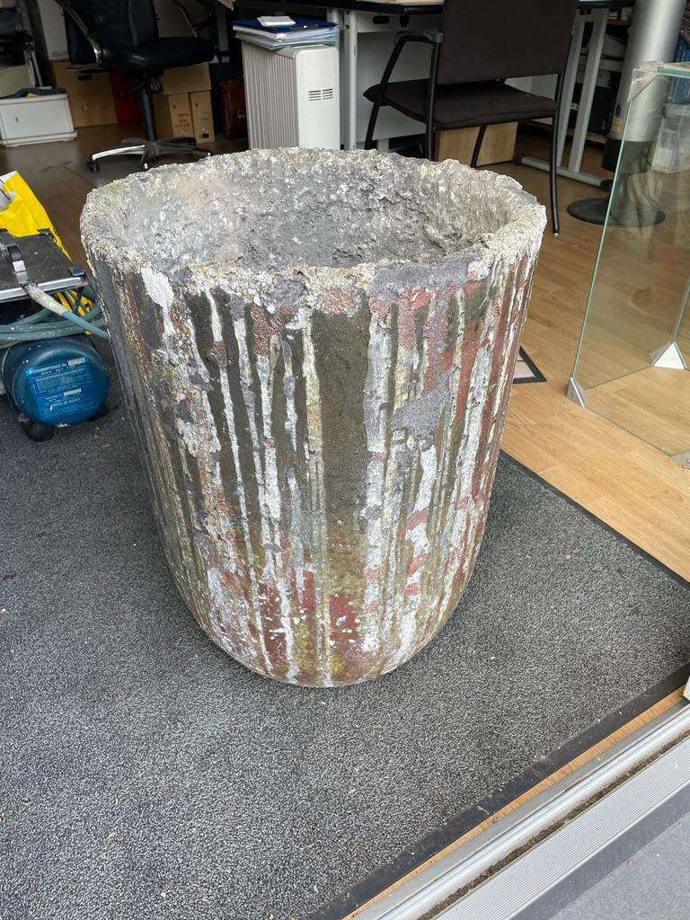 Prachtige grote betonnen bloempot, Tuin en Terras, Bloempotten, Ophalen, 40 cm of meer, Rond, Zo goed als nieuw