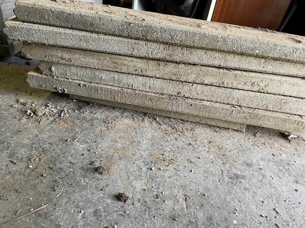 5 boordstenen, Tuin en Terras, Tegels en Klinkers, Ophalen, Gebruikt, Beton, Overige typen