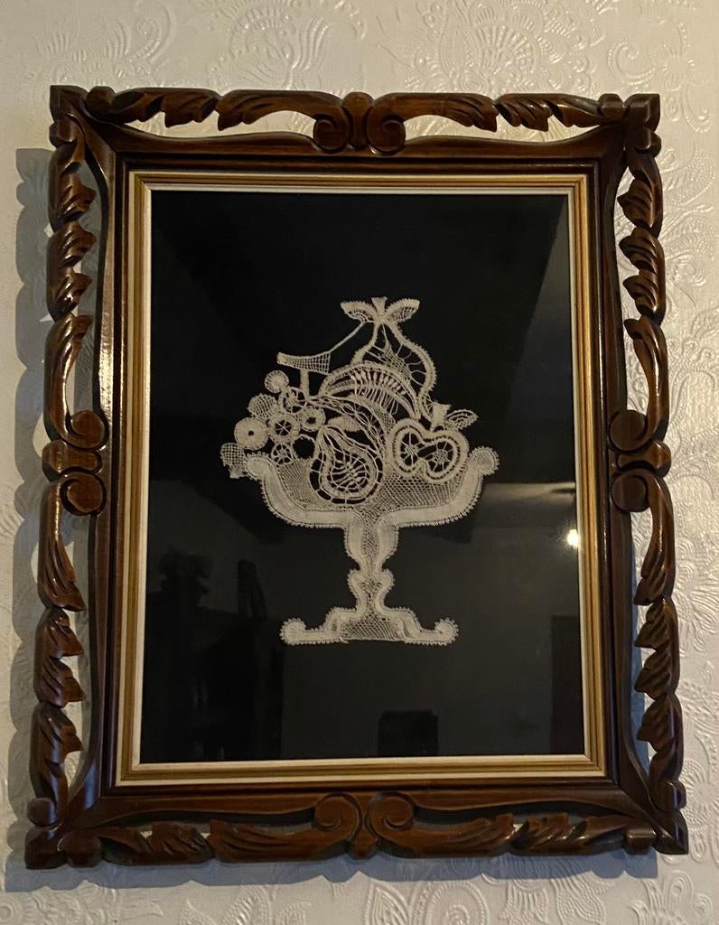 Kantwerk in kader, Antiek en Kunst, Ophalen of Verzenden