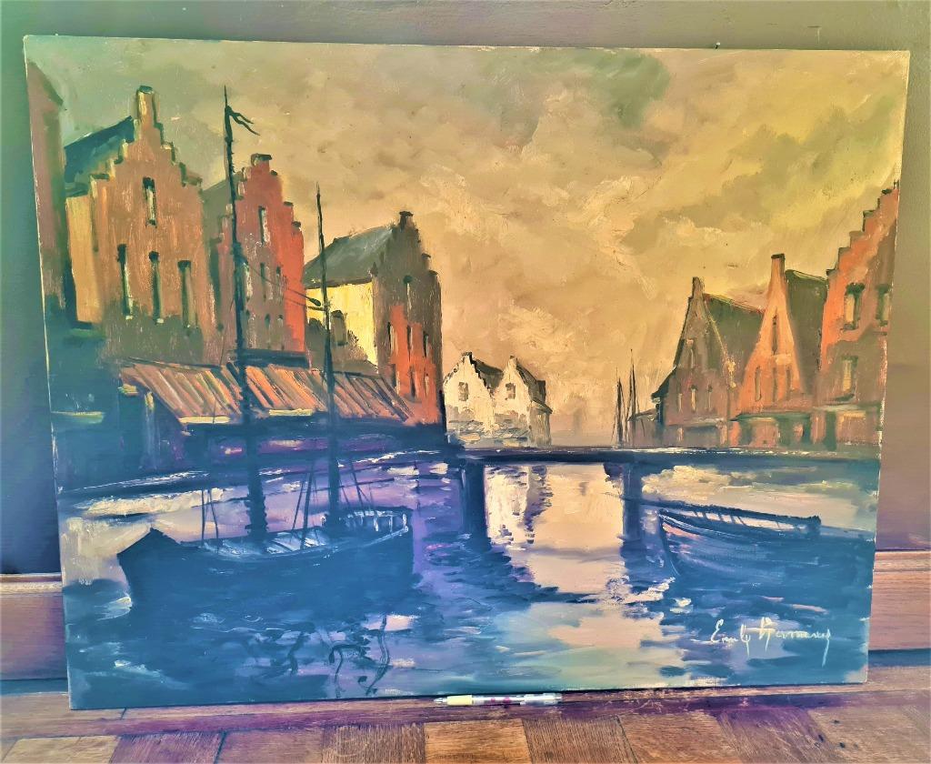 Grands voiliers dans la ville historique d'Emile Lammers, Antiquités & Art, Enlèvement