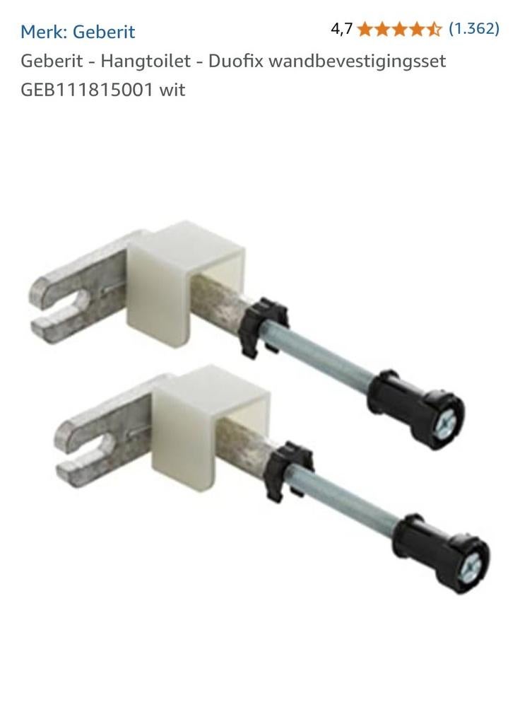 Geberit hangtoilet wandbevestigingsset duofix  111.815.00.1, Doe-het-zelf en Bouw, Sanitair, Ophalen of Verzenden, Nieuw