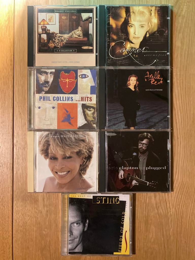 CD albums Tina Turner, Sting, Phil Collins, Eric Clapton, Enlèvement ou Envoi, Comme neuf