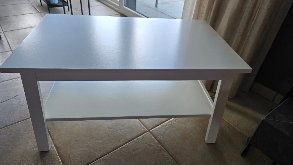 Table basse blanche Ikea Lunnarp, Maison & Meubles, Moins de 50 cm, 50 à 100 cm, Comme neuf, Enlèvement