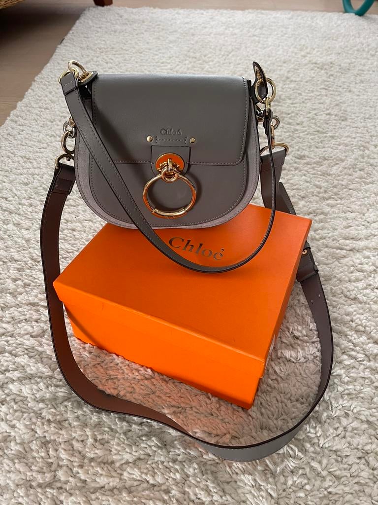 Schoudertas Chloe, Ophalen of Verzenden, Zo goed als nieuw, Grijs, Schoudertasje