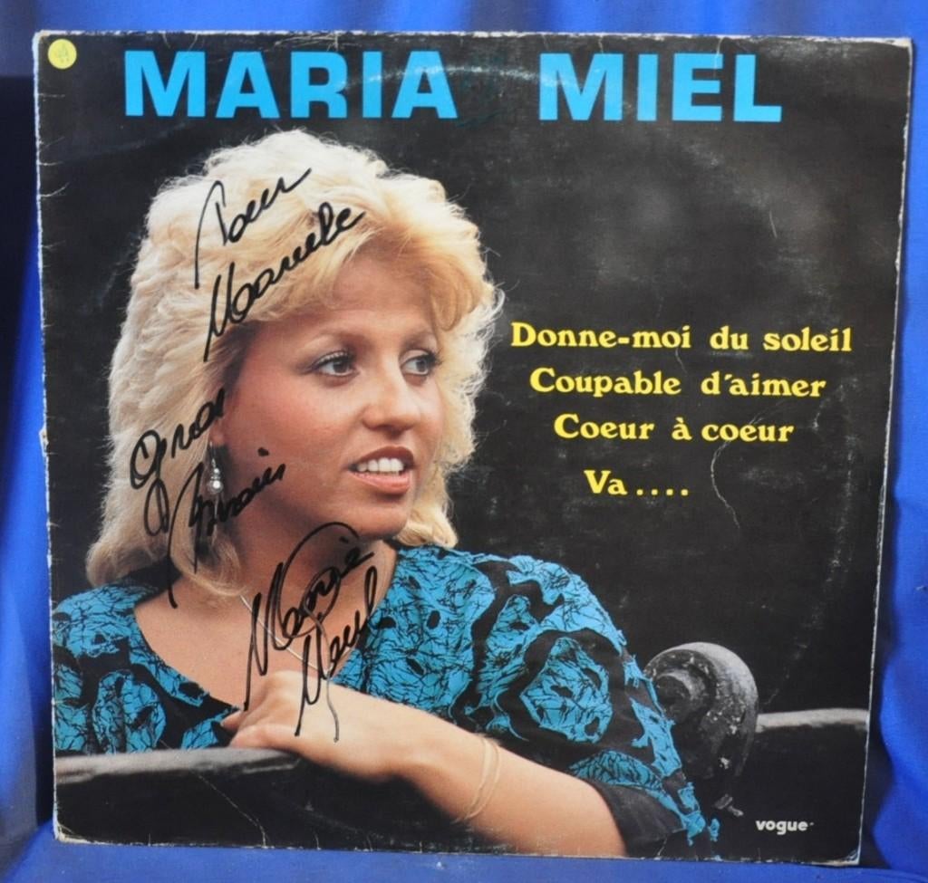 vinyl 33 tours maria miel dédicacé (x20111), Enlèvement ou Envoi, Utilisé