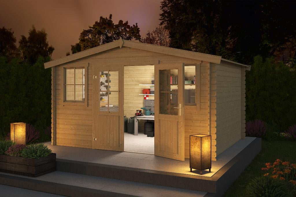 Feux non traités Dallas Log Cabin 376x292, Hobby & Loisirs créatifs, Hobby & Loisirs Autre, Neuf, Envoi