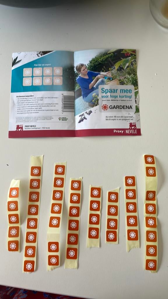 59 Zegels Delhaize Gardena, Verzamelen, Ophalen of Verzenden