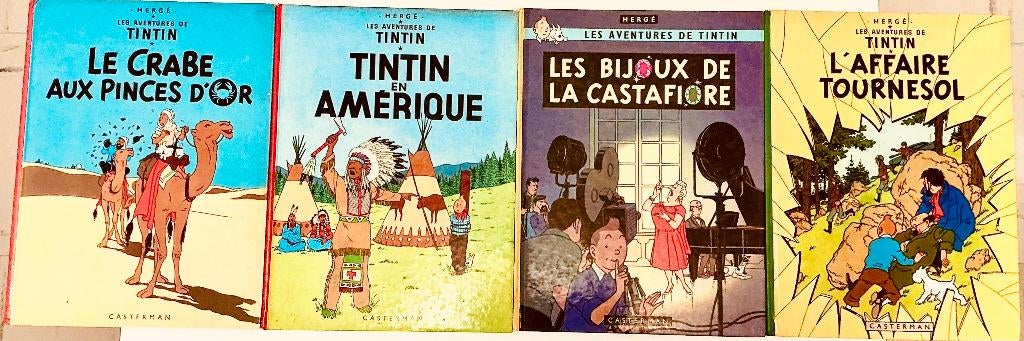 Très beau Lot de 4 BD Tintin. Parfait état. Année: 1993, Livres, BD, Utilisé, Plusieurs BD, Enlèvement ou Envoi