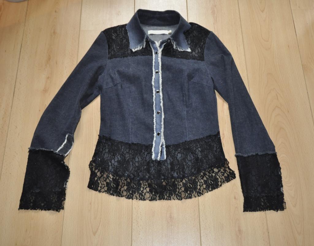 ICHI chemise jeans dentelle noire t.S/36, ICHI, Enlèvement ou Envoi, Taille 36 (S), Comme neuf