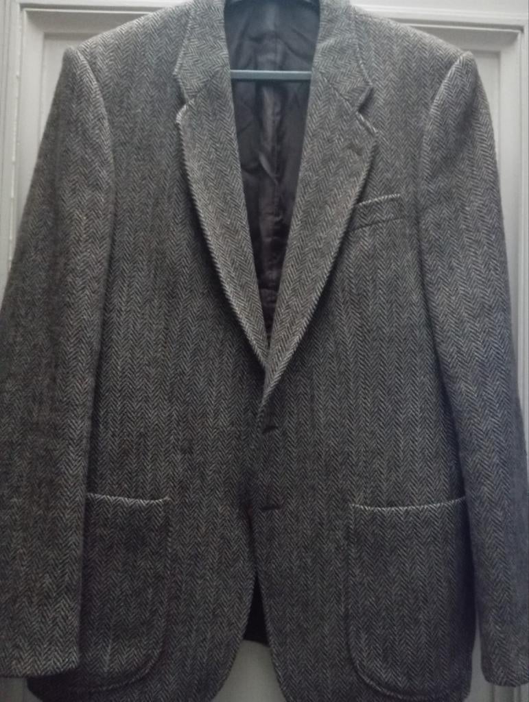 Harris Tweed - authentic, blazer in 100% hand woven wool,54, Ophalen of Verzenden