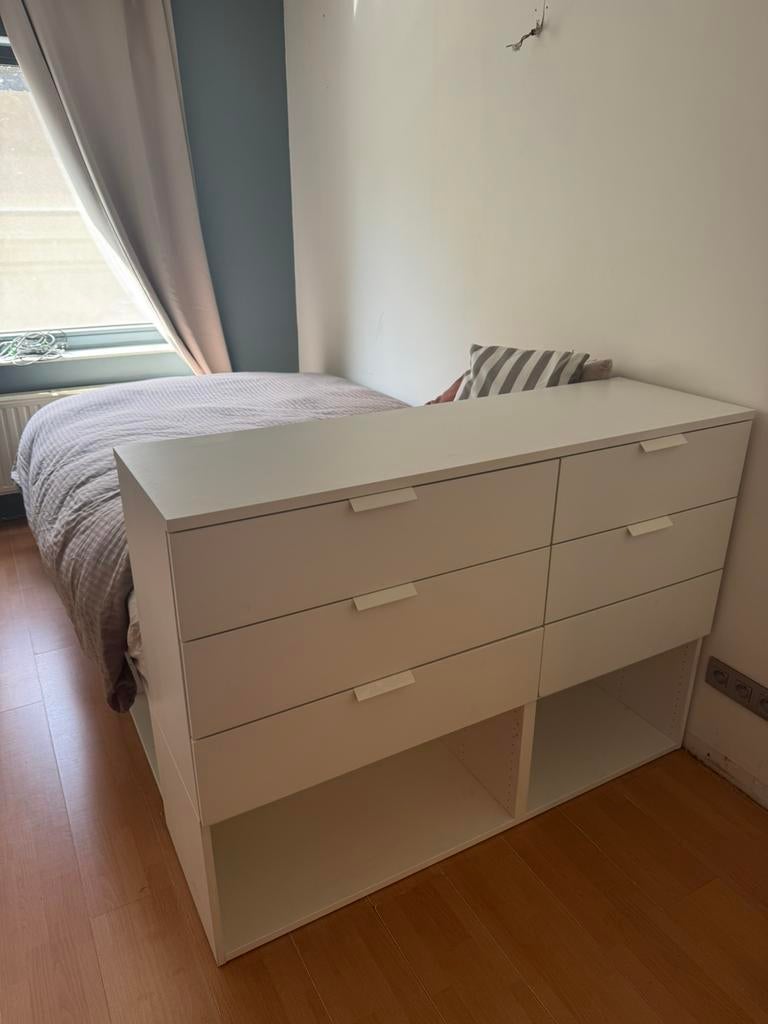 Ikea Hjälpa bed 1m40 met ladenkast en veel bergruimte, Huis en Inrichting, Slaapkamer | Bedden, Zo goed als nieuw, Ophalen