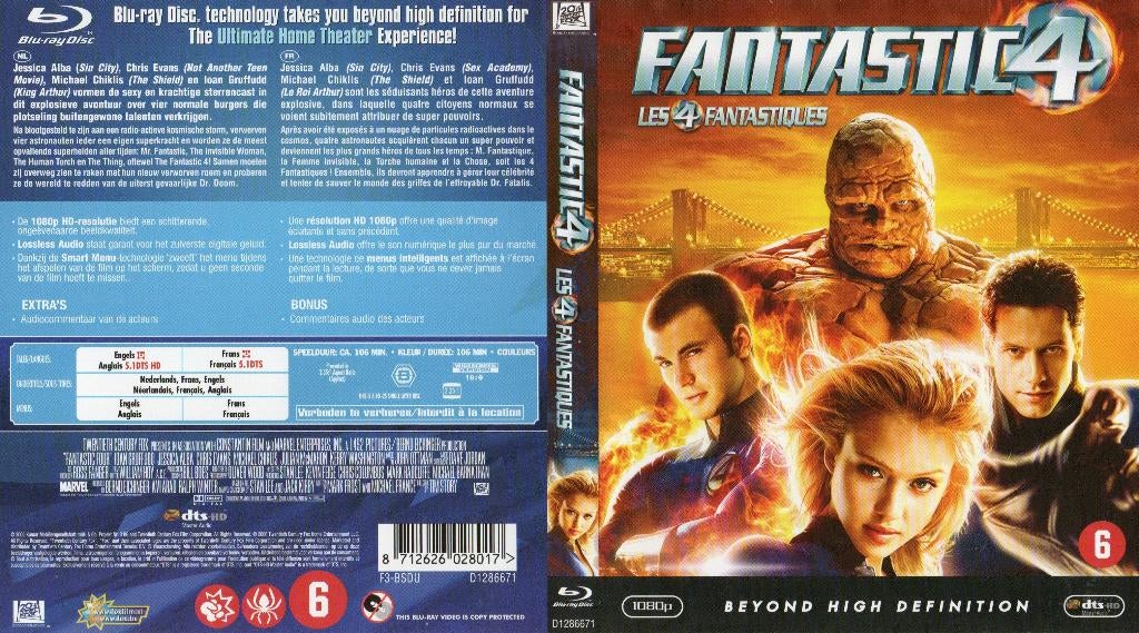 fantastic four (blu-ray) nieuw, Ophalen of Verzenden, Zo goed als nieuw, Actie