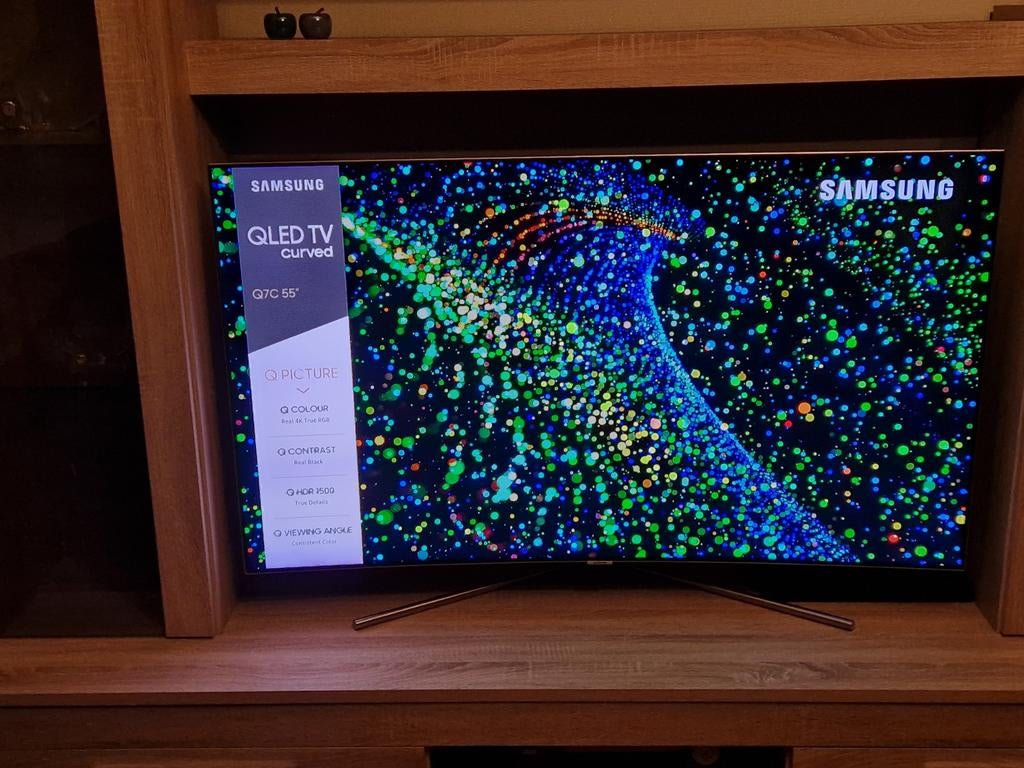 Téléviseur intelligent Samsung Qled 55 pouces incurvé, Enlèvement, QLED, Samsung, Smart TV