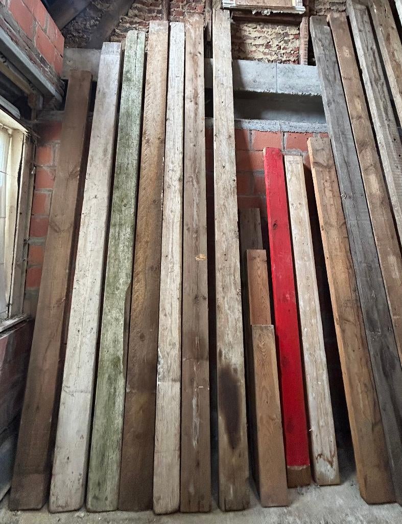 Dikke Houten Balken in verschillende maten TE KOOP, Ophalen, Gebruikt