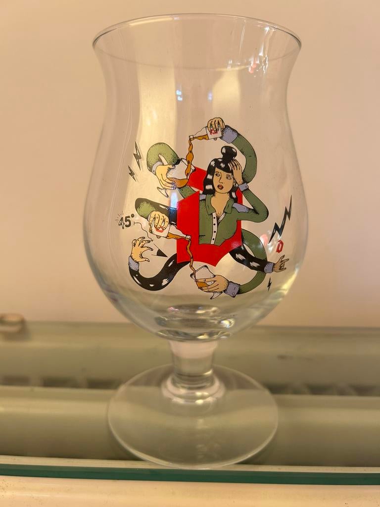 Bierglas Duvel glas Manuel Murillo Collectors glas, Ophalen, Nieuw, Glas of Glazen, Duvel
