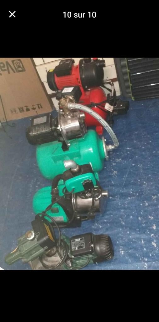 Lot DE POMPE A EAU, Enlèvement