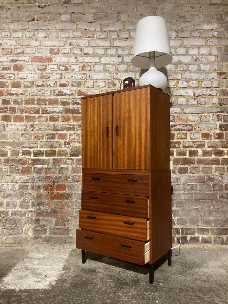 Meubels - dressoir Scandinavisch vintage teakhout, Ophalen, Zo goed als nieuw, Teakhout
