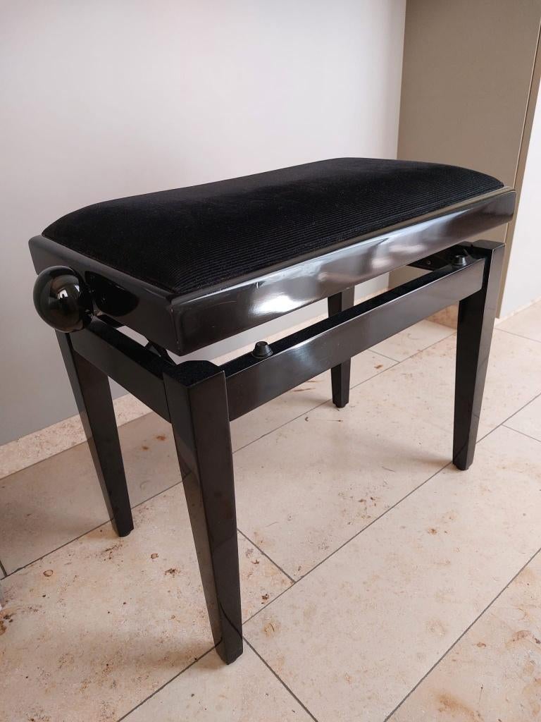 PIANOSTOEL, ZWART GELAKT, Muziek en Instrumenten, Ophalen, Zo goed als nieuw, Piano