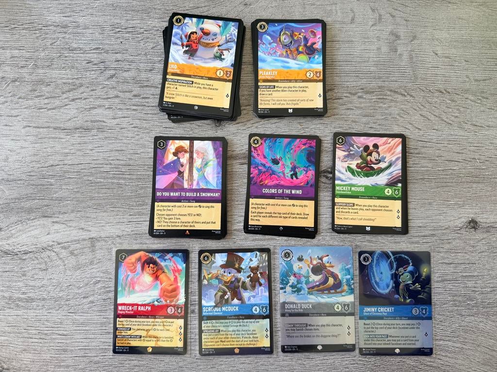 Lorcana kaarten set 11 winterspell, Hobby en Vrije tijd, Verzamelkaartspellen | Overige, Ophalen of Verzenden, Nieuw, Meerdere kaarten