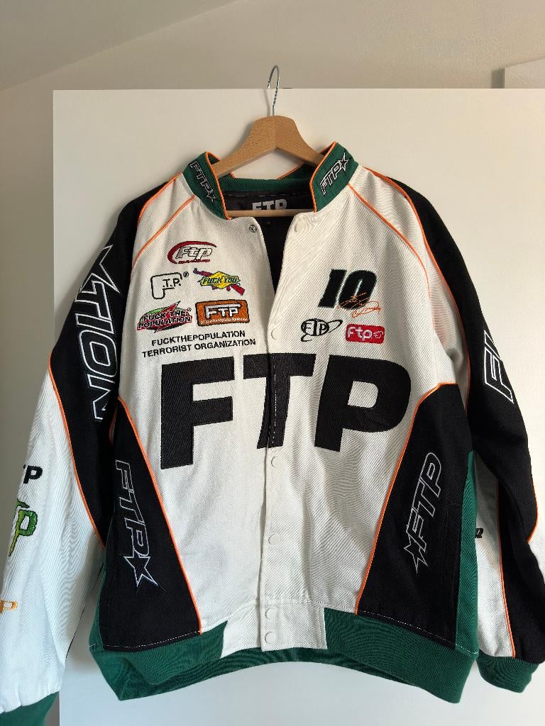 FTP pitcrew jacket, Kleding | Heren, Jassen | Zomer, Ophalen, Wit, Zo goed als nieuw, Ftp